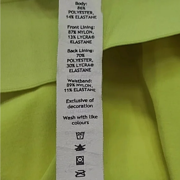 Lululemon Court Rival Perforated High Rise Skirt Long Highlighter Yellow… - Picture 5 of 10